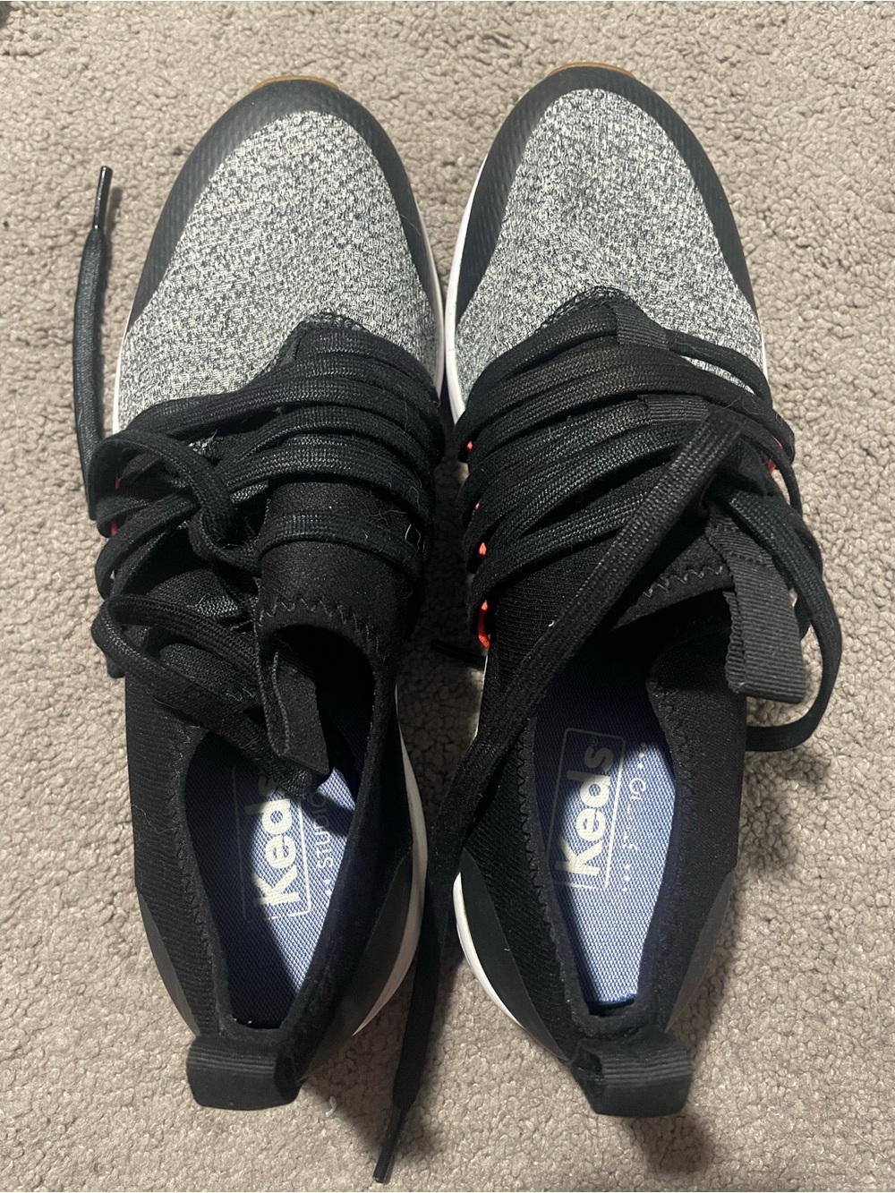 Black and Gray Keds Studio Flash Sneakers, Size 8.5
